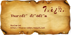 Thurzó Ádám névjegykártya